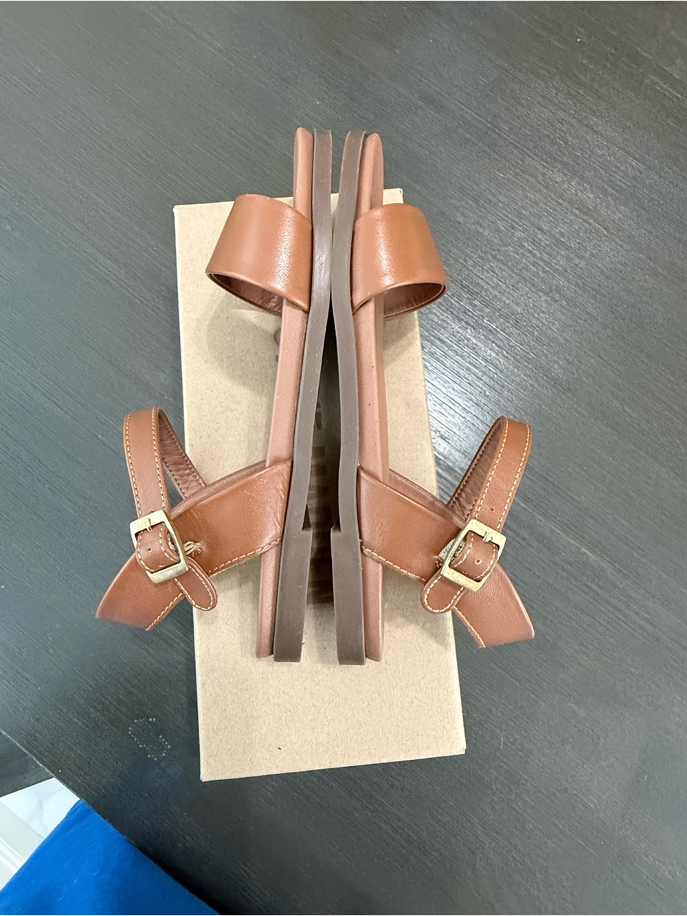 Steve Madden Dina Tan Leathe Sandals - Picture 2 of 9